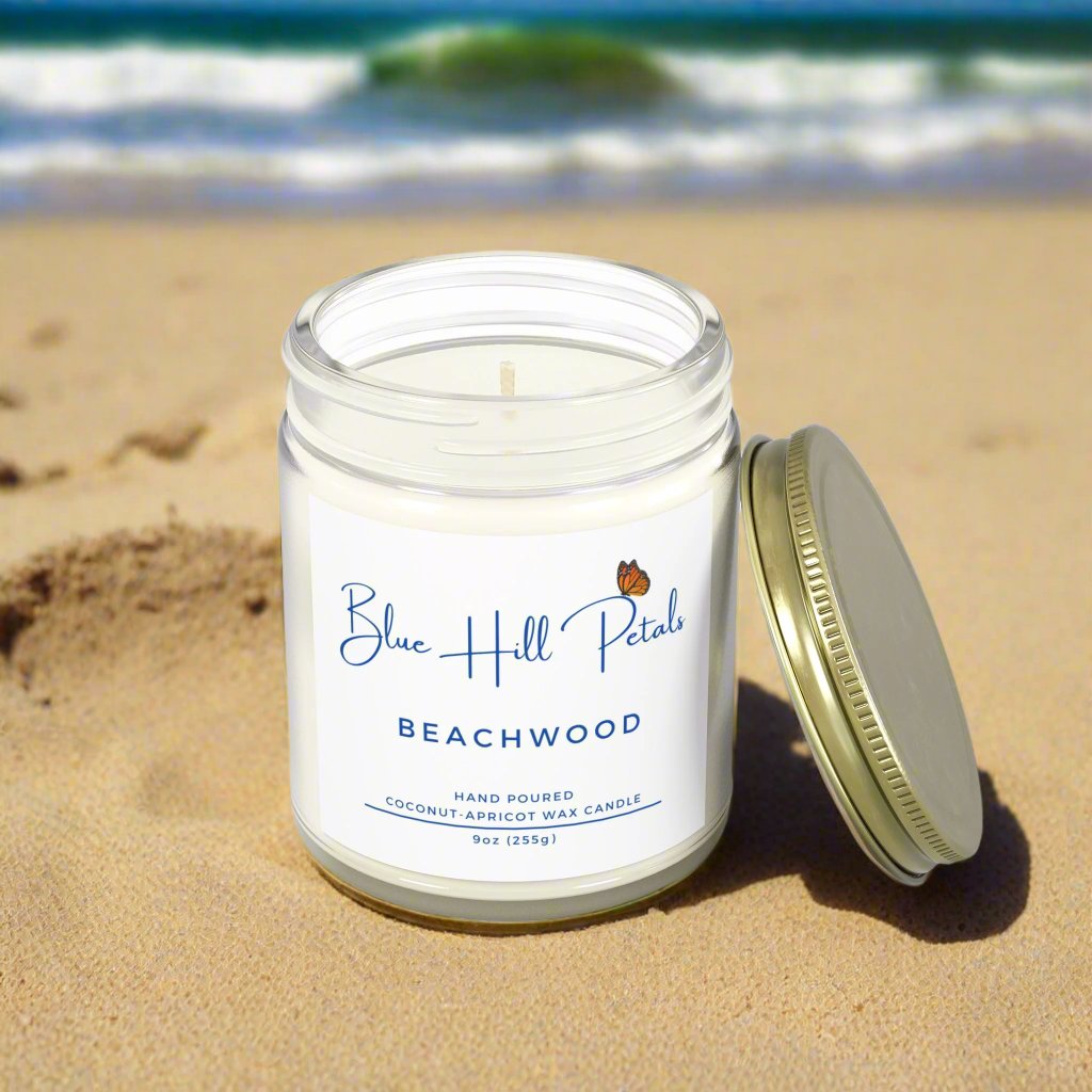 Beachwood Scented Candle Clear Jar 9oz