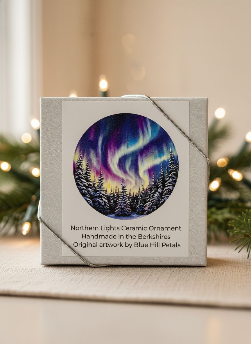 Northern Lights Christmas ornament in keepsake gift box
