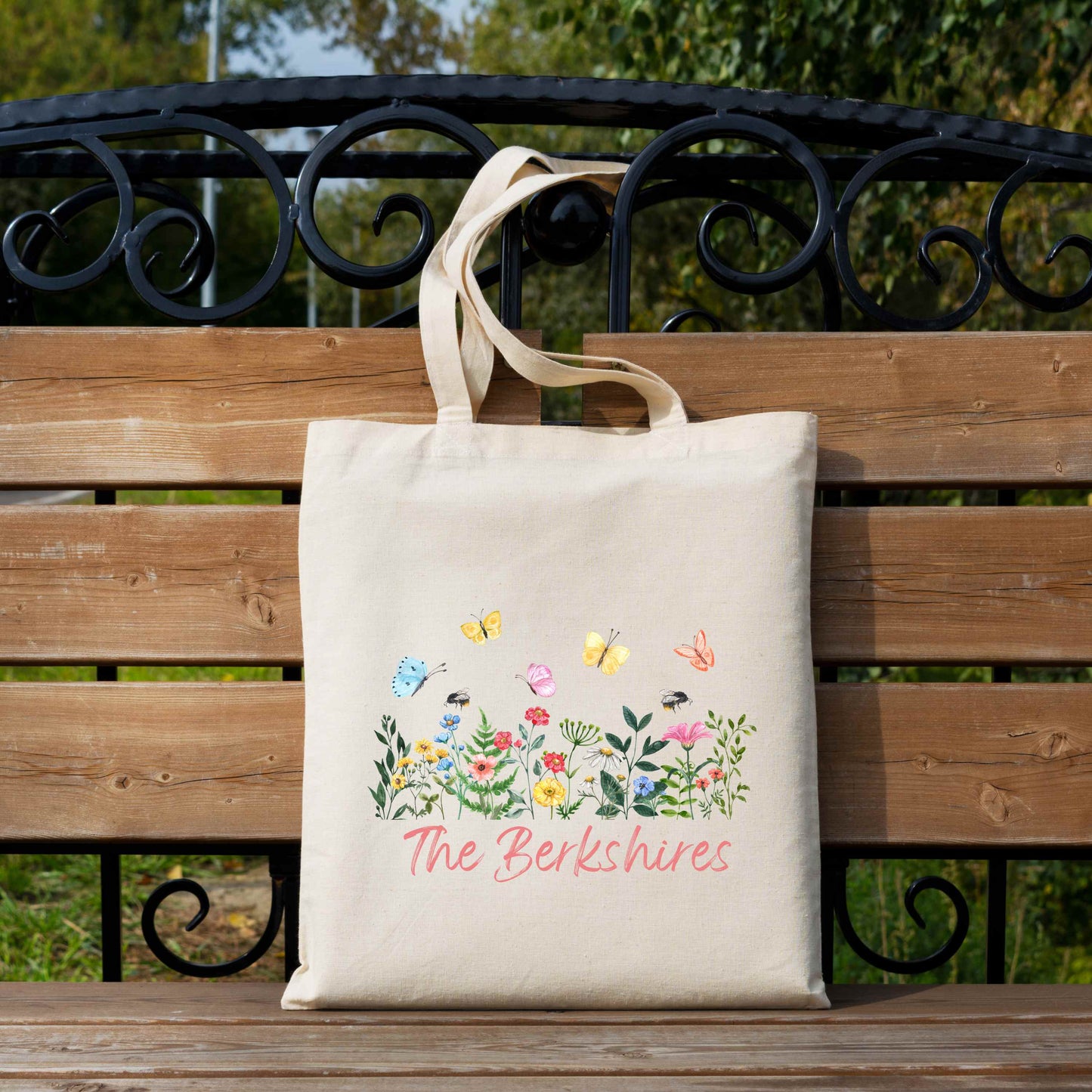 Canvas Tote Bag The Berkshires Floral