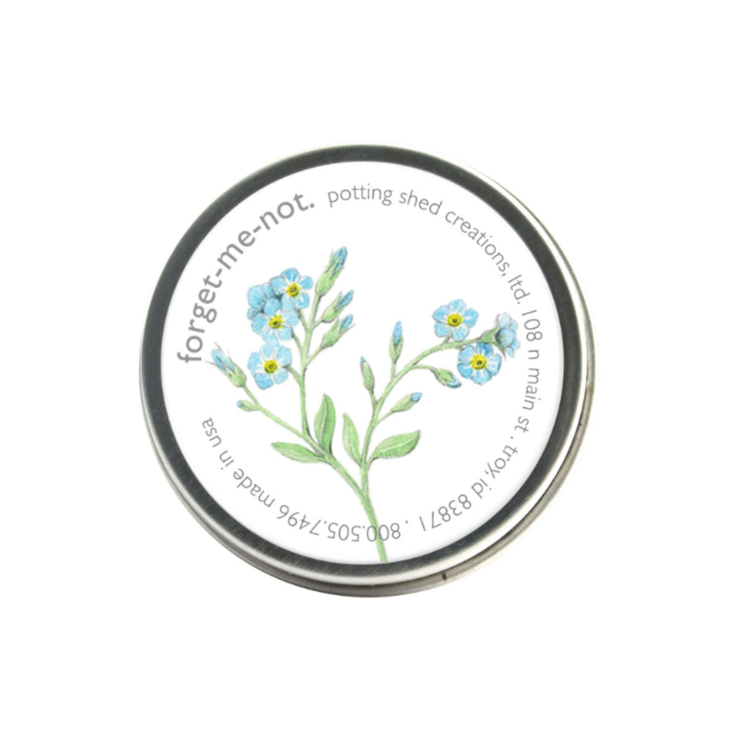 Forget-me-not flower seed tin gift