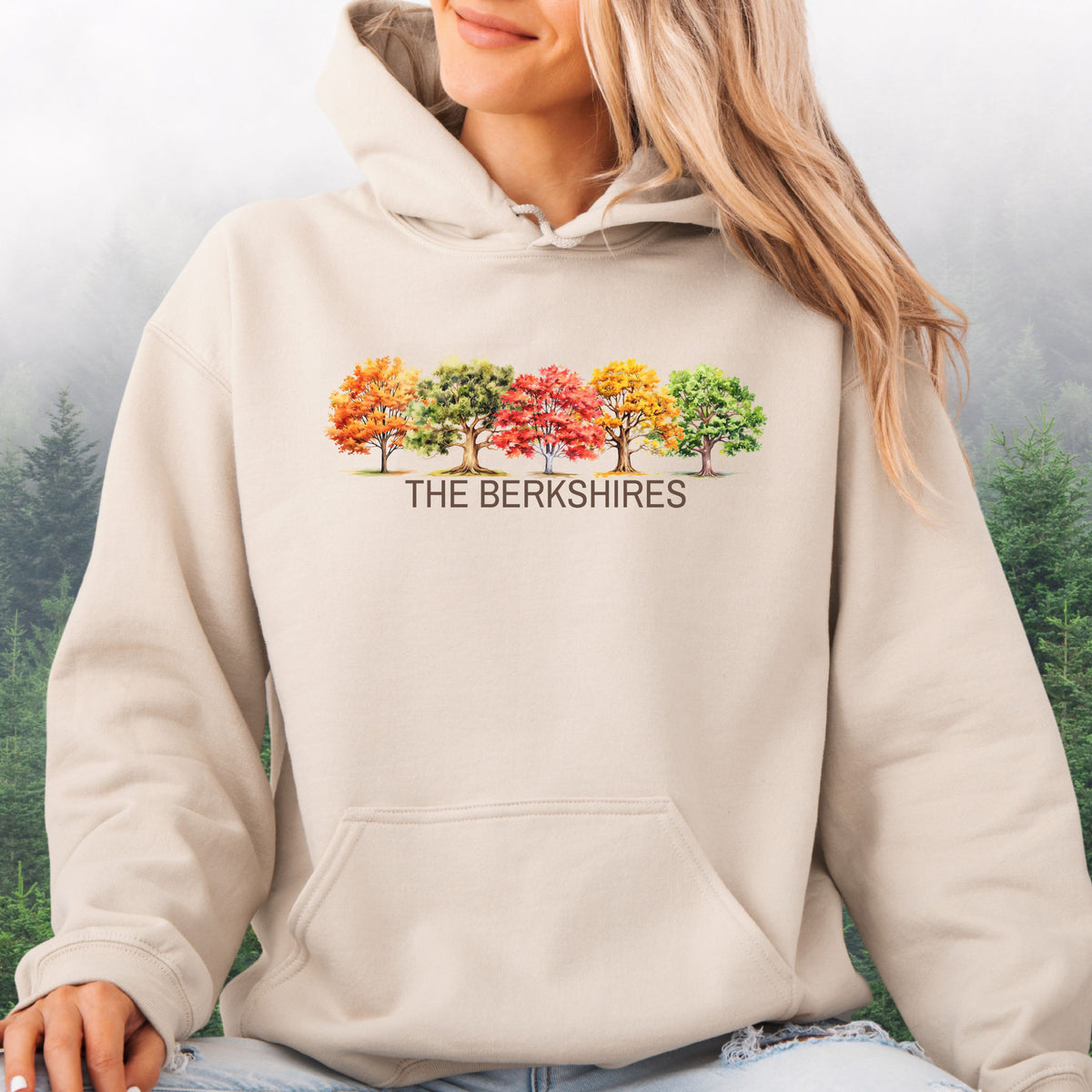The Berkshires Fall Trees Hoodie | New England Autumn Sweatshirt