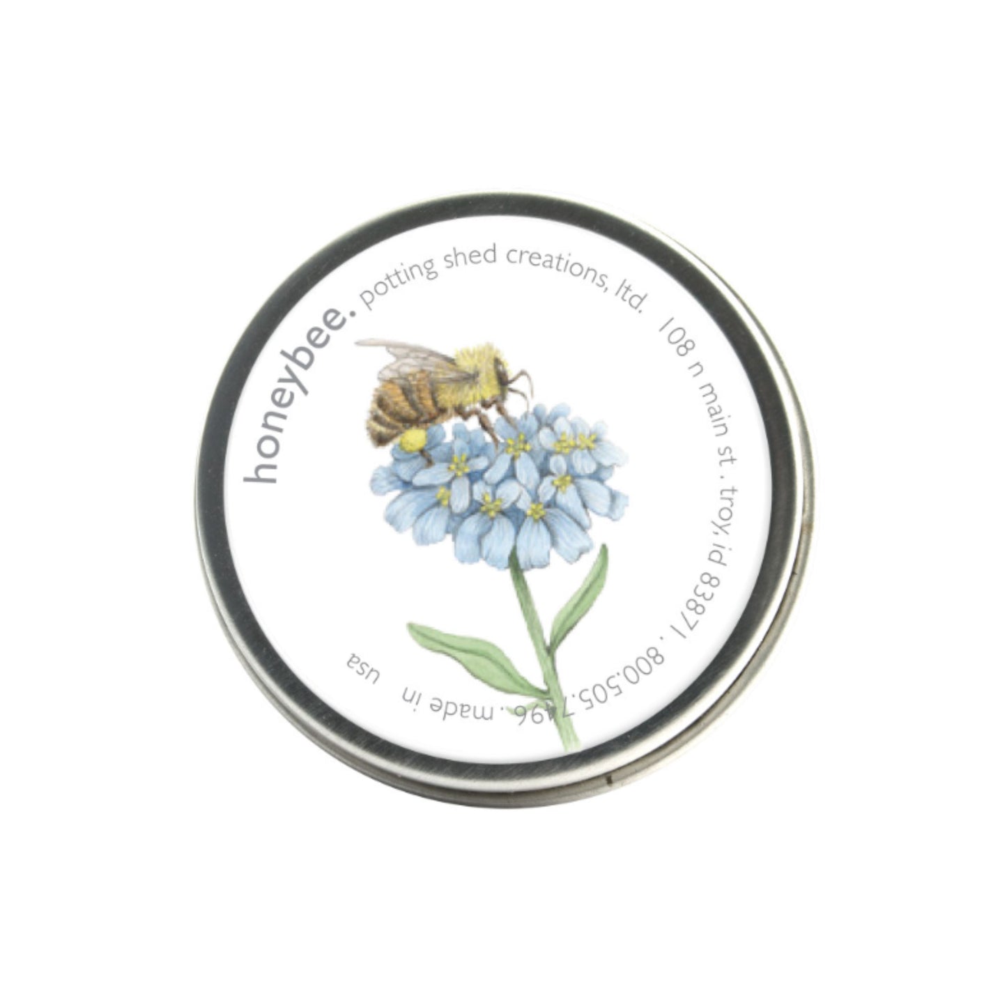 Honeybee flower seed mix in recycled tin gift