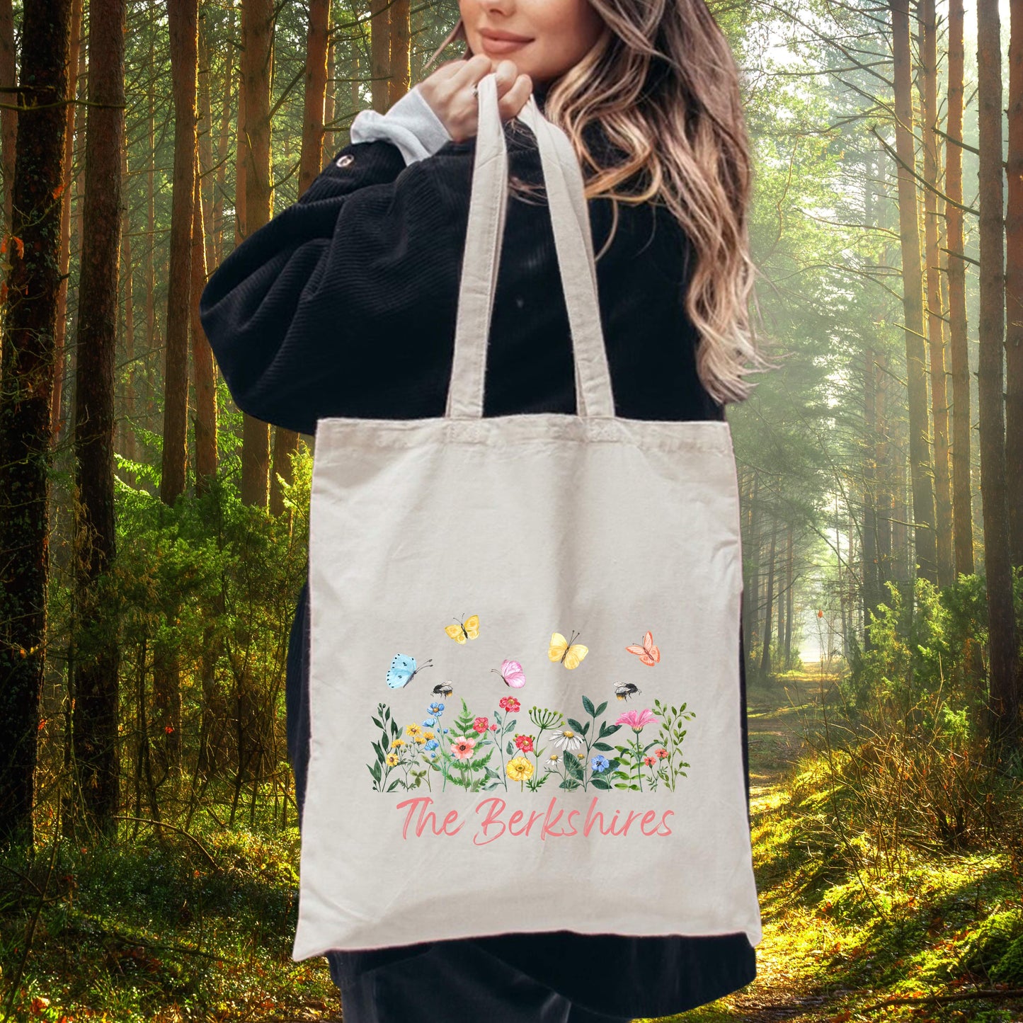 Canvas Tote Bag The Berkshires Floral